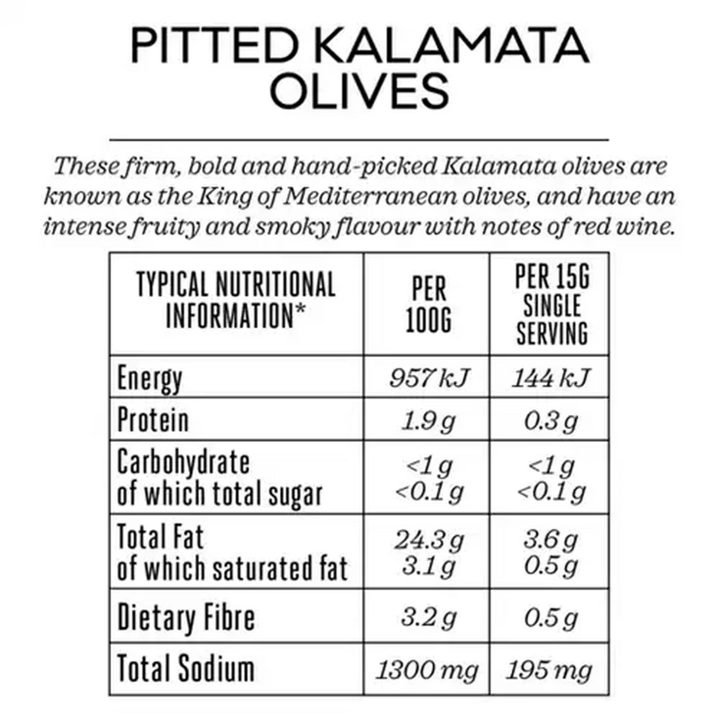 Image of Forage And Feast Pitted Kalamata Olives 295g