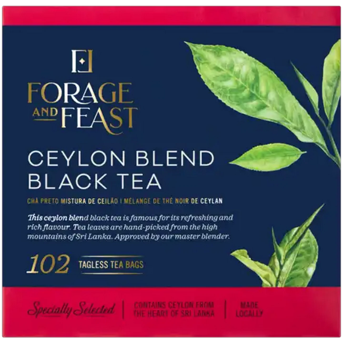 Image of Forage And Feast Ceylon Blend Black Tagless Teabags 102 Pack