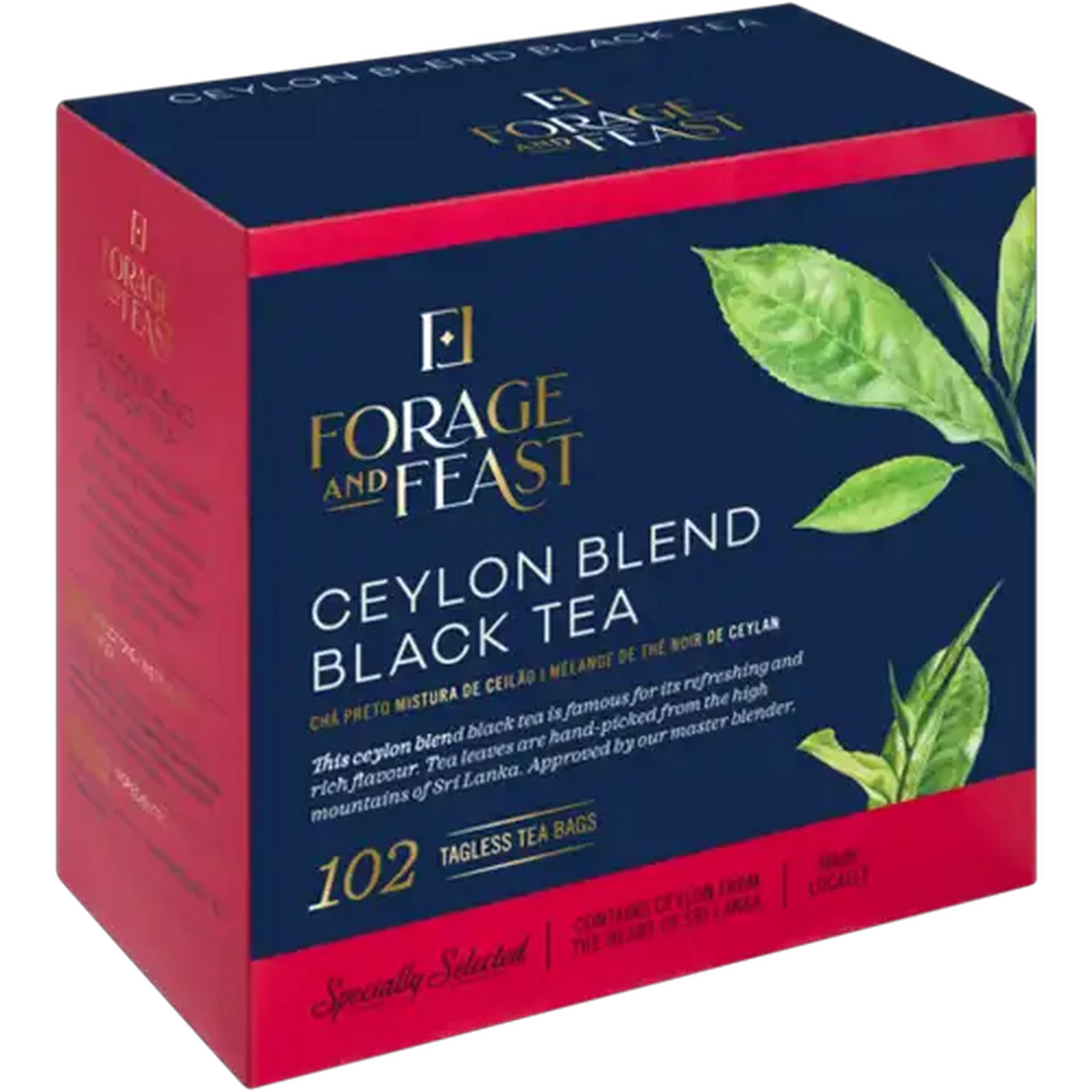 Image of Forage And Feast Ceylon Blend Black Tagless Teabags 102 Pack