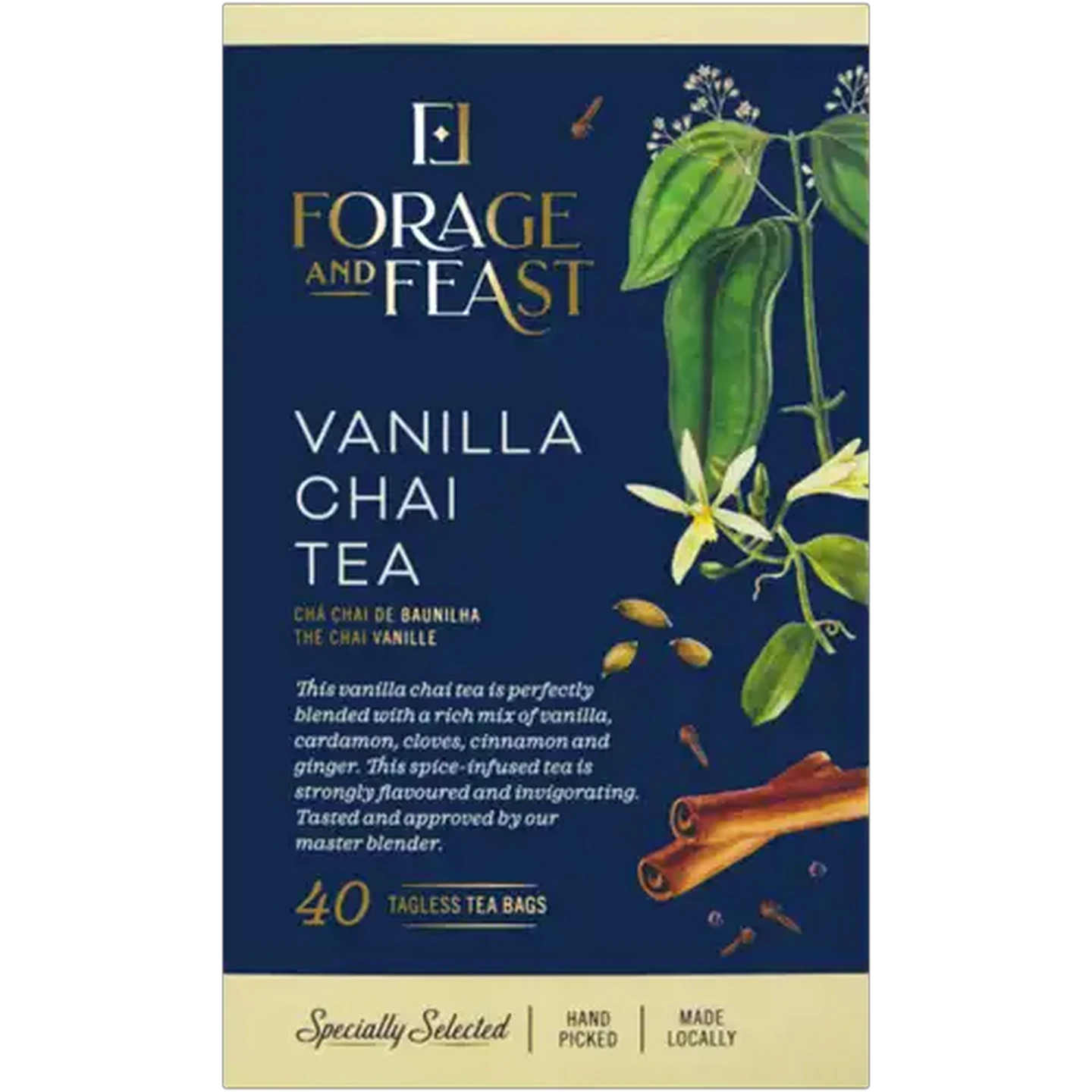 Image of Forage And Feast Vanilla Chai Tagless Teabags 40 Pack