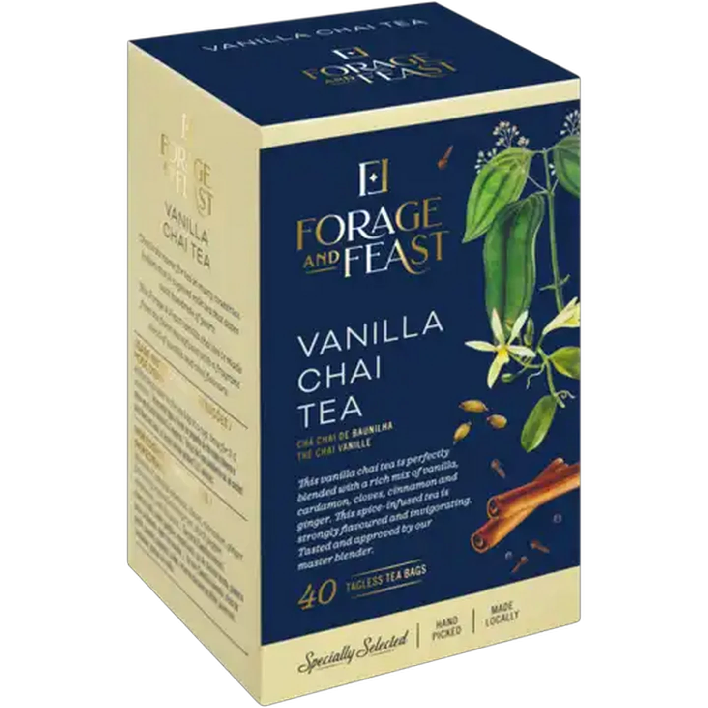 Image of Forage And Feast Vanilla Chai Tagless Teabags 40 Pack
