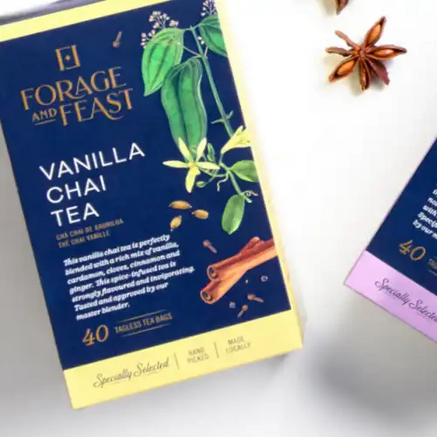 Image of Forage And Feast Vanilla Chai Tagless Teabags 40 Pack