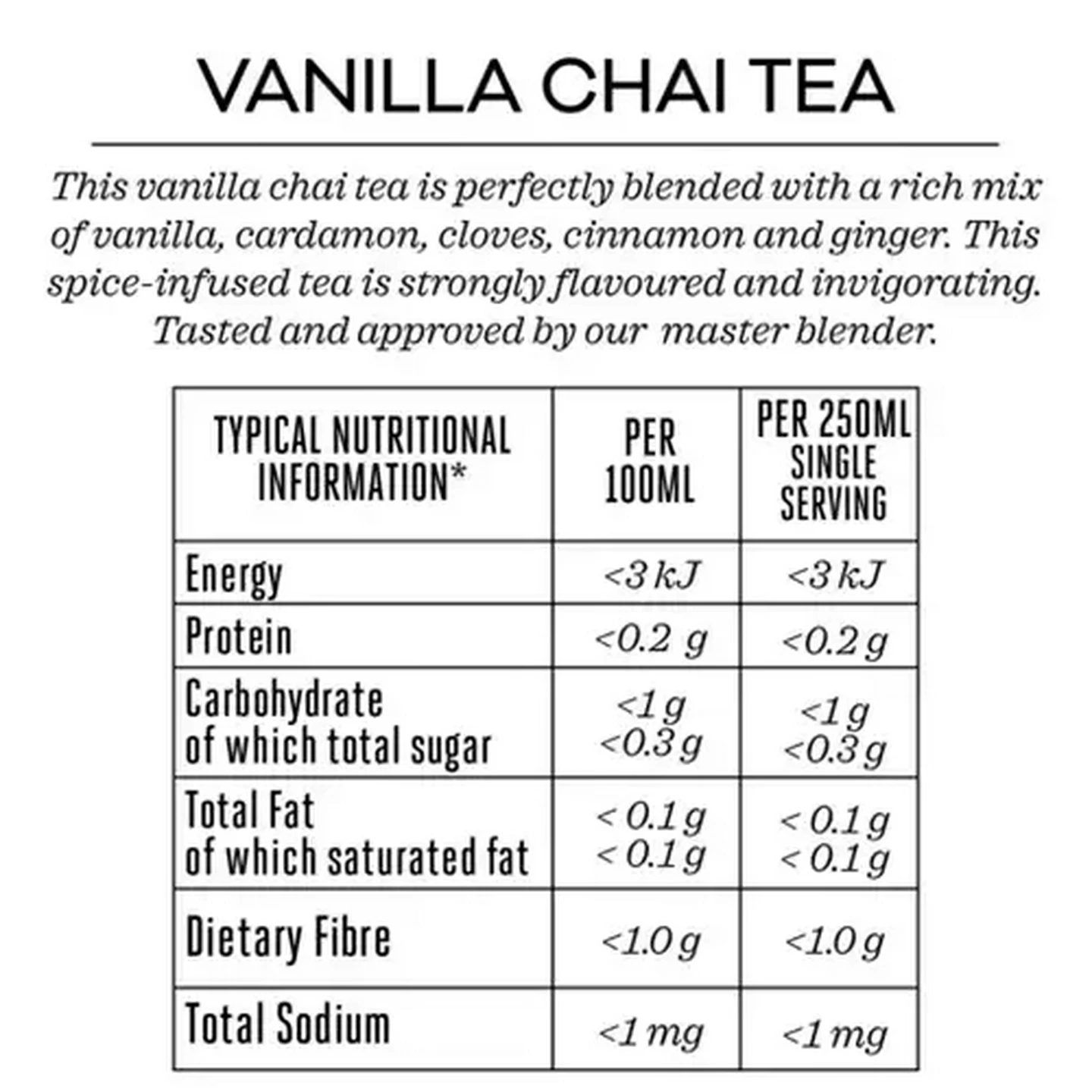 Image of Forage And Feast Vanilla Chai Tagless Teabags 40 Pack