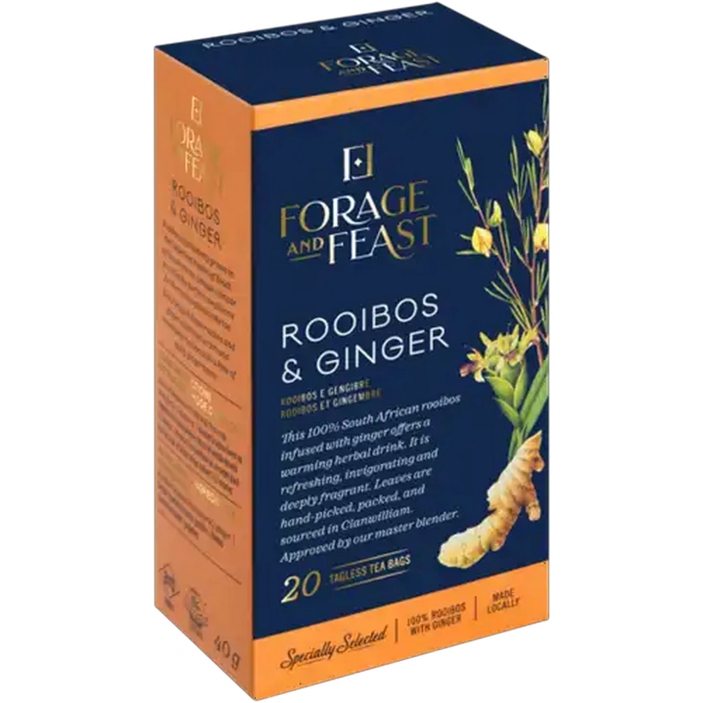 Image of Forage And Feast Rooibos & Ginger Tagless Teabags 20 Pack