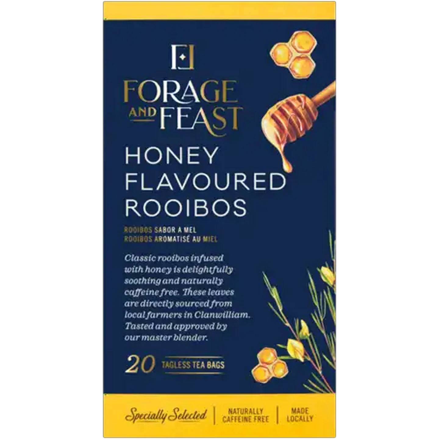 Image of Forage And Feast Honey Flavoured Rooibos Tagless Teabags 20 Pack