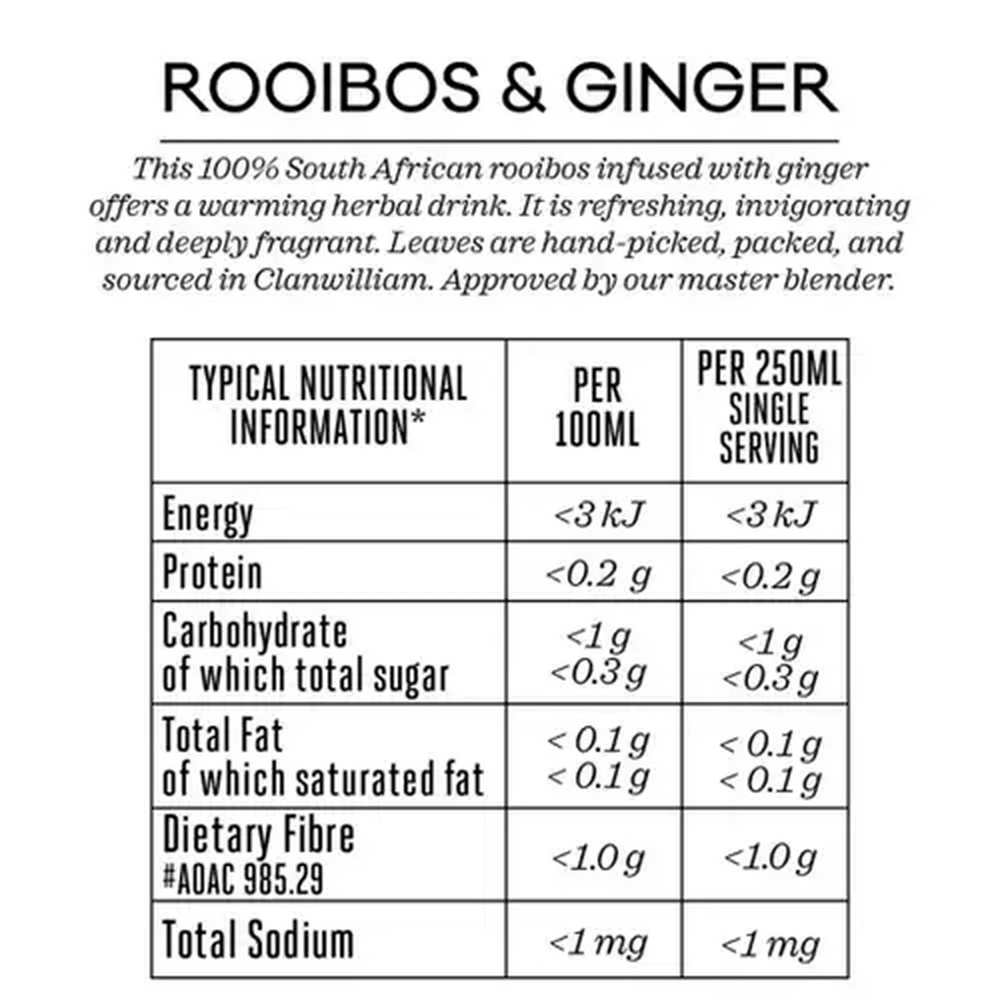 Image of Forage And Feast Rooibos & Ginger Tagless Teabags 20 Pack