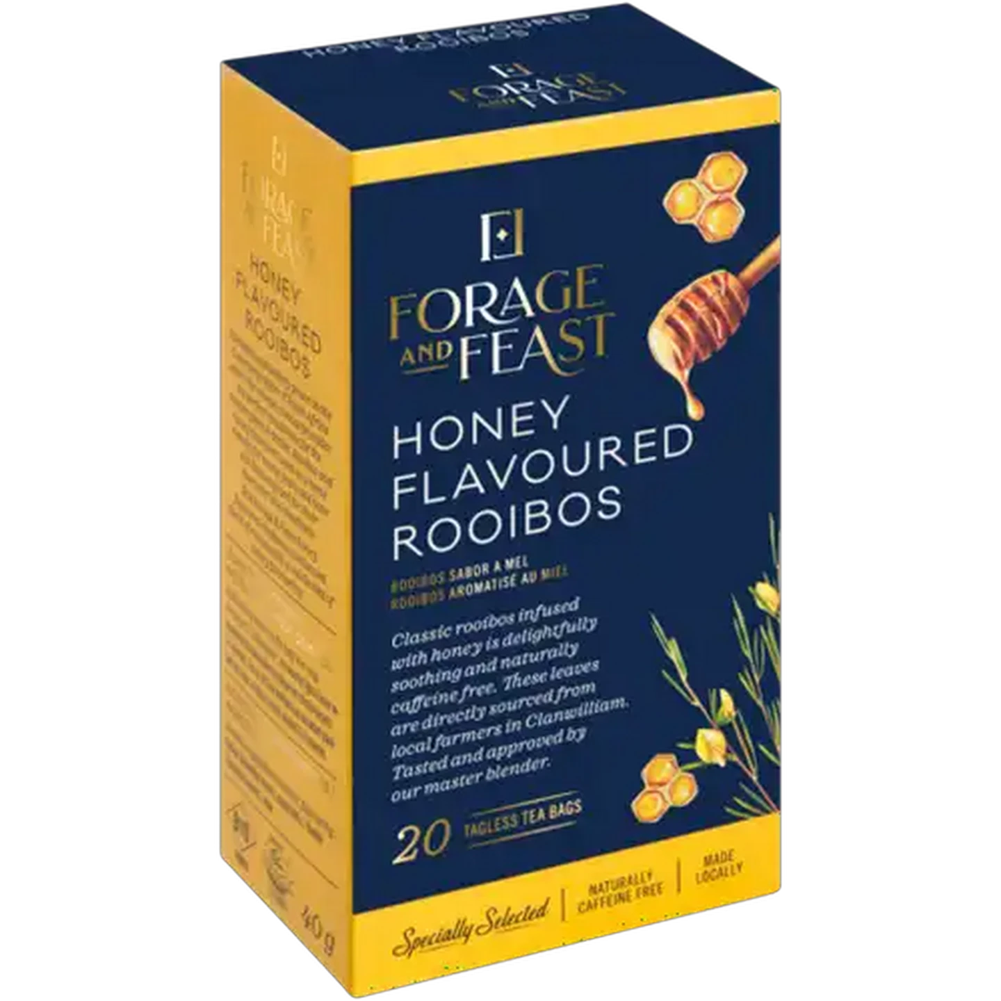 Image of Forage And Feast Honey Flavoured Rooibos Tagless Teabags 20 Pack