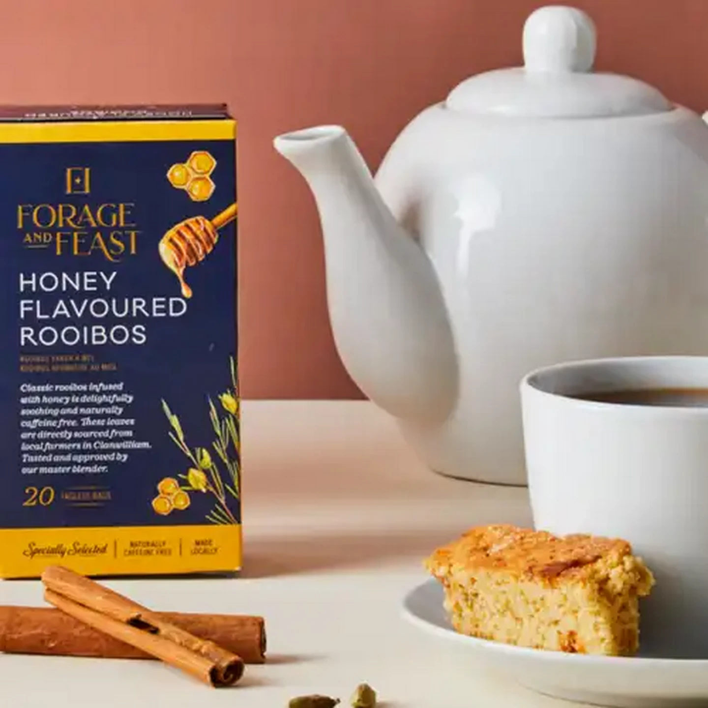 Image of Forage And Feast Honey Flavoured Rooibos Tagless Teabags 20 Pack