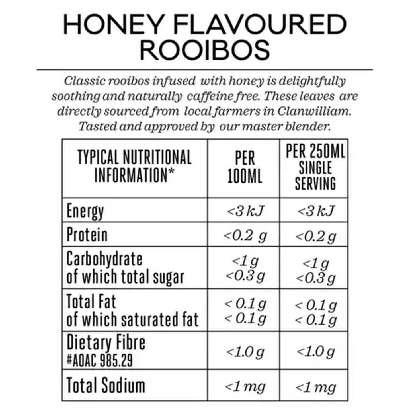 Image of Forage And Feast Honey Flavoured Rooibos Tagless Teabags 20 Pack