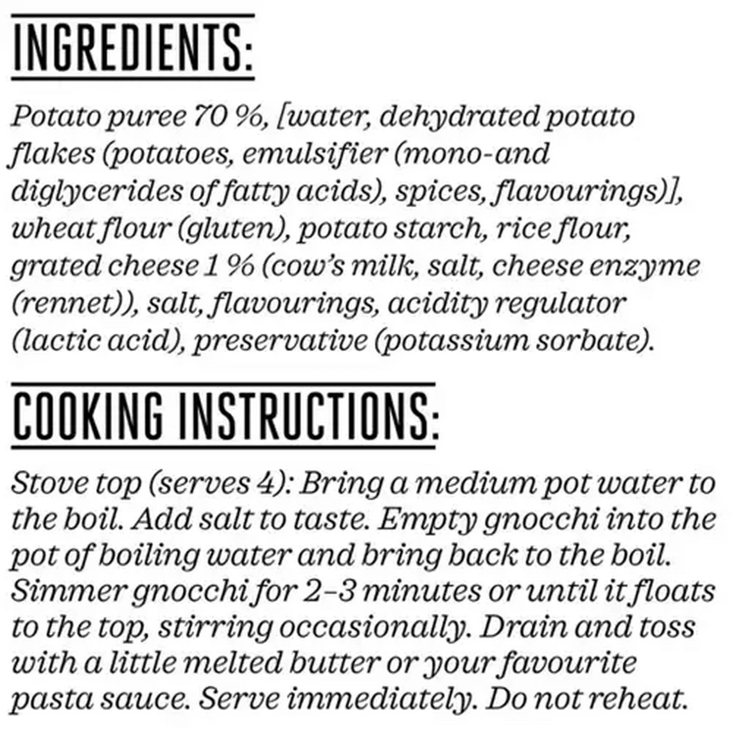 Image of Forage And Feast Cheese Gnocchi Pasta 500g