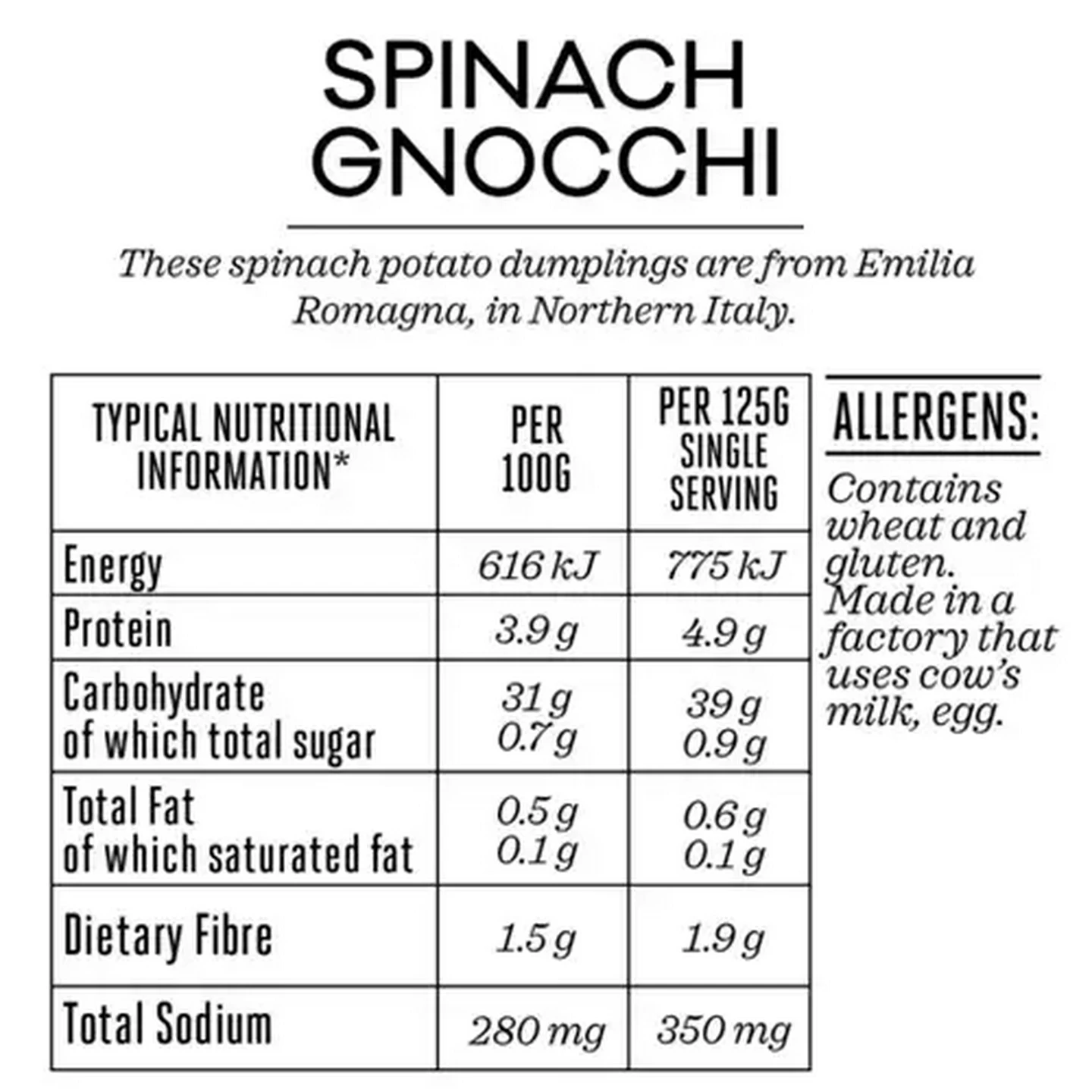 Image of Forage And Feast Spinach Gnocchi 500g