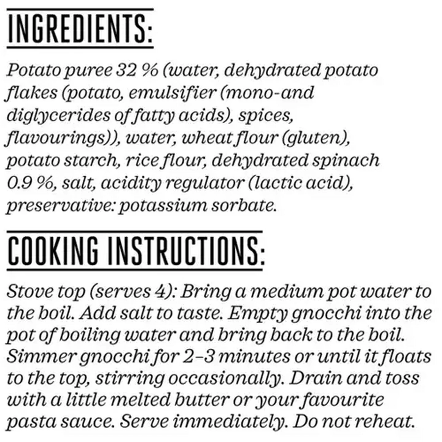 Image of Forage And Feast Spinach Gnocchi 500g