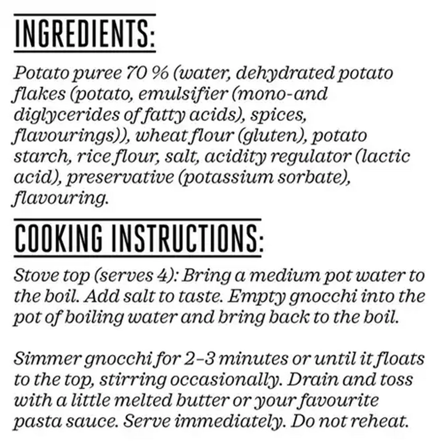 Image of Forage And Feast Gnocchi Di Patate 500g