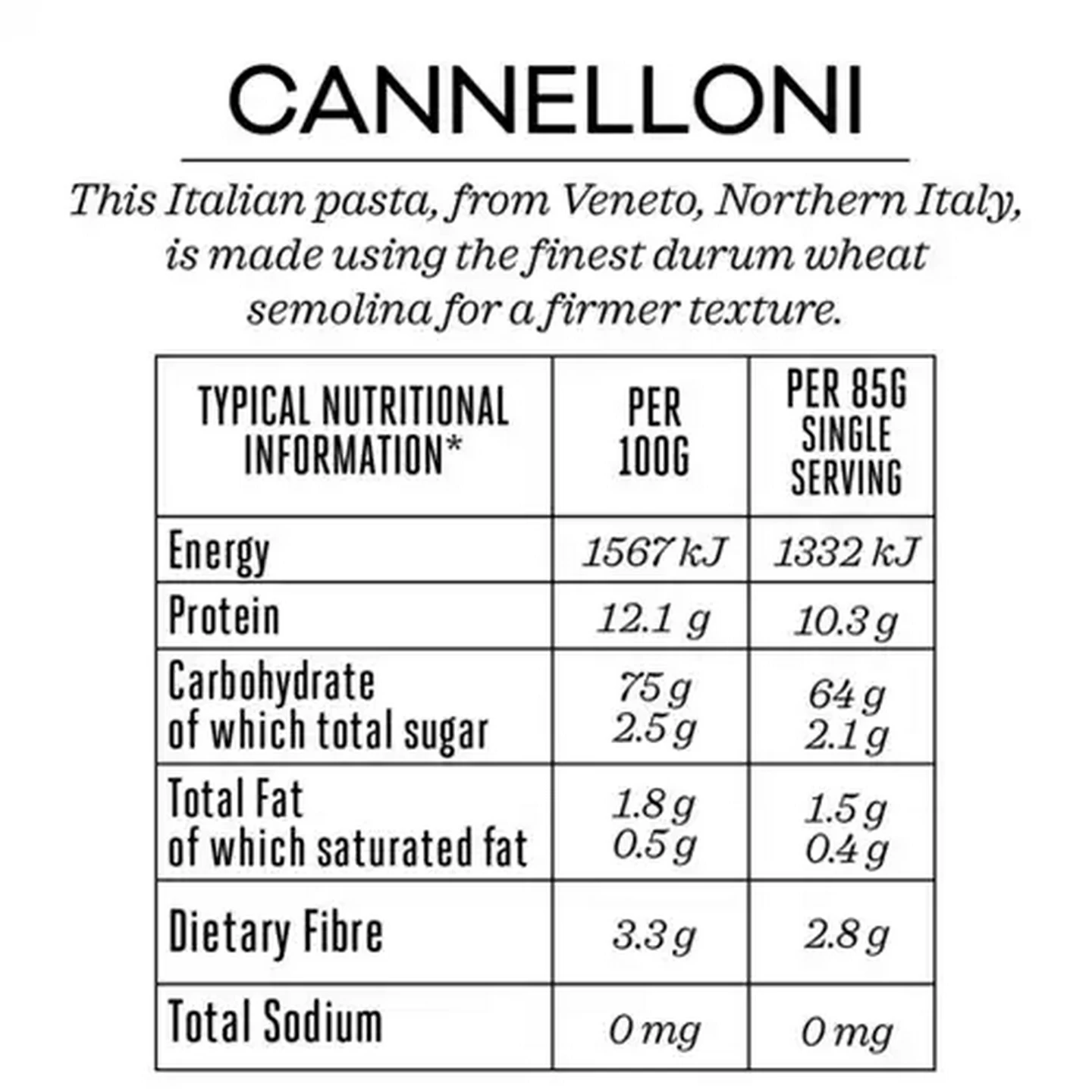 Image of Forage And Feast Cannelloni 250g
