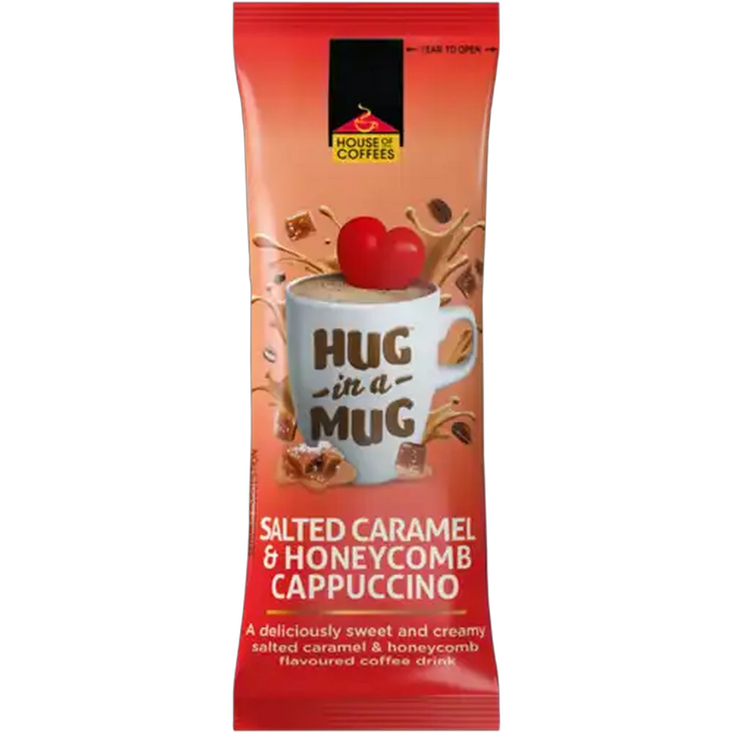 Image of House of Coffees HUG in a MUG Salted Caramel & Honeycomb Cappuccino 24g