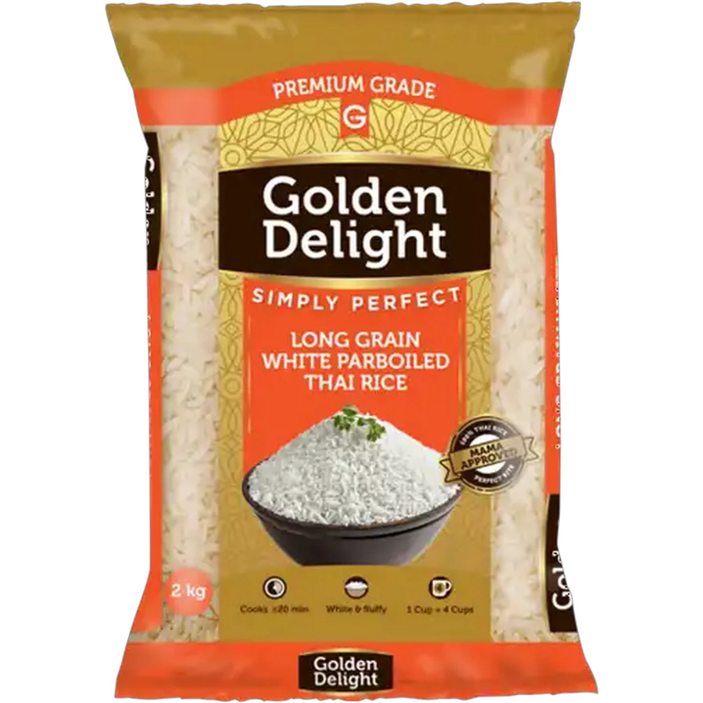 Image of Golden Delight Long Grain White Parboiled Thai Rice 2kg