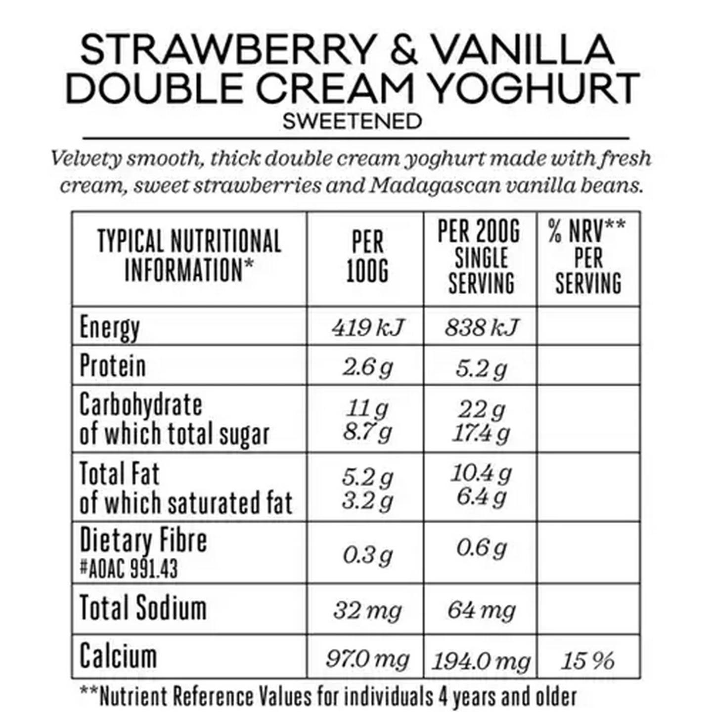 Image of Forage And Feast Strawberry & Vanilla Double Cream Yoghurt 1kg