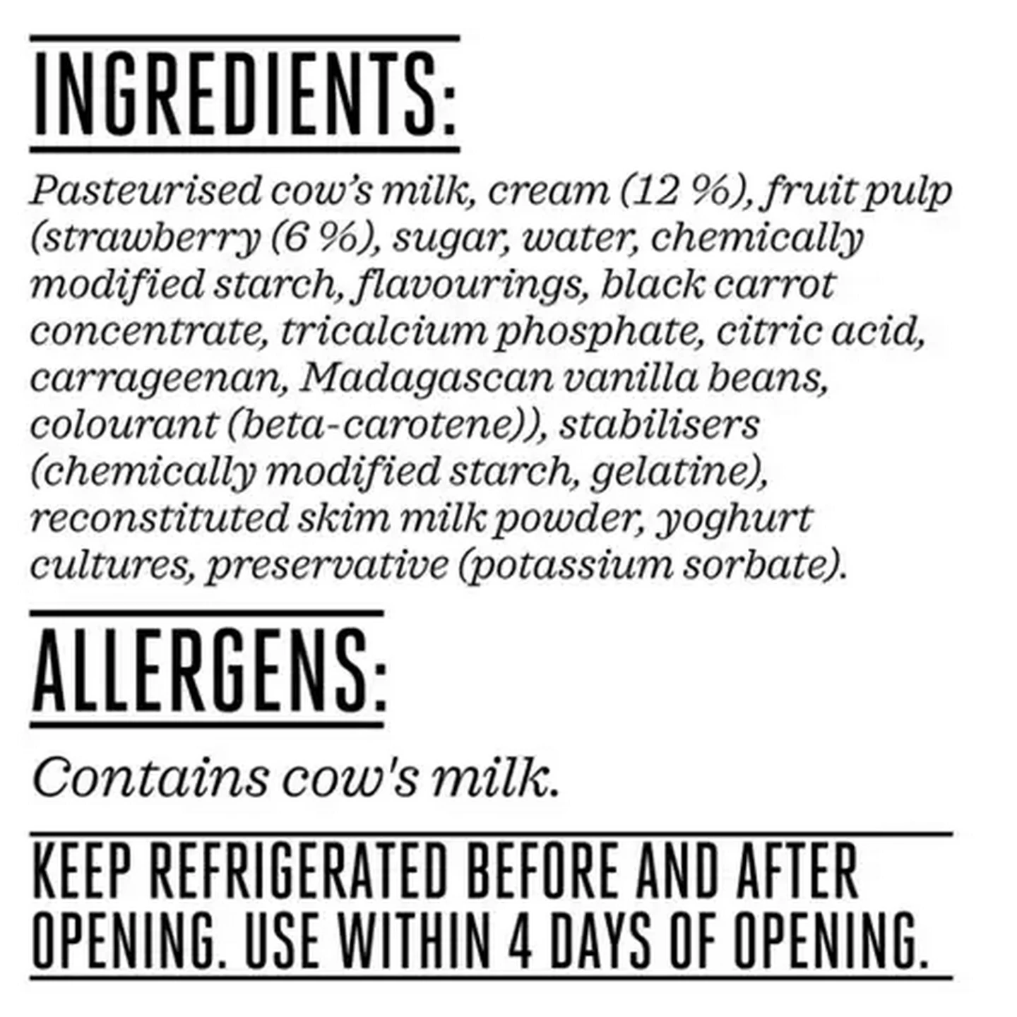 Image of Forage And Feast Strawberry & Vanilla Double Cream Yoghurt 1kg