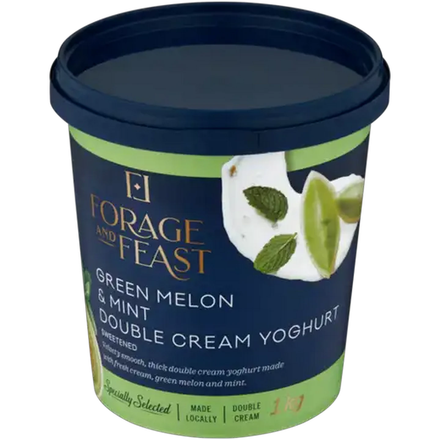 Image of Forage And Feast Green Melon & Mint Double Cream Yoghurt 1kg