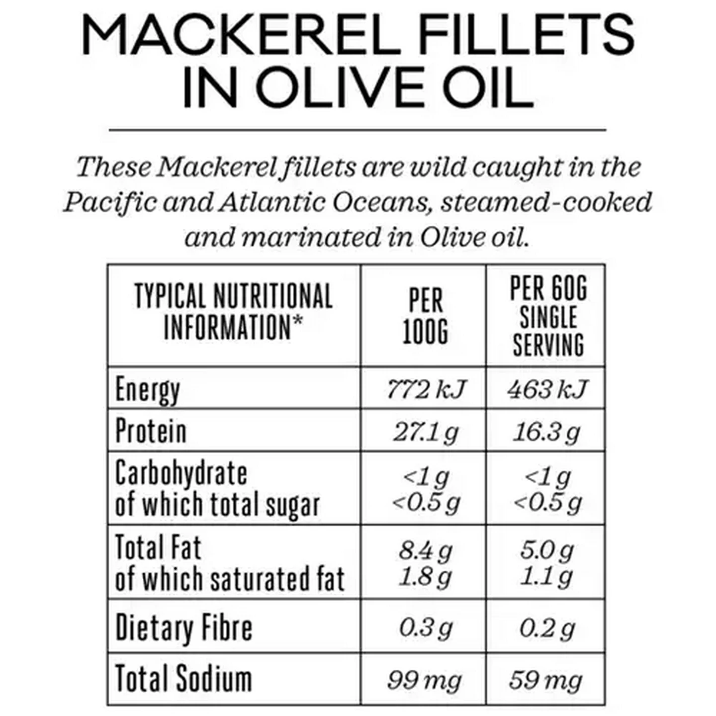 Image of Forage And Feast Mackerel in Olive Oil 85g