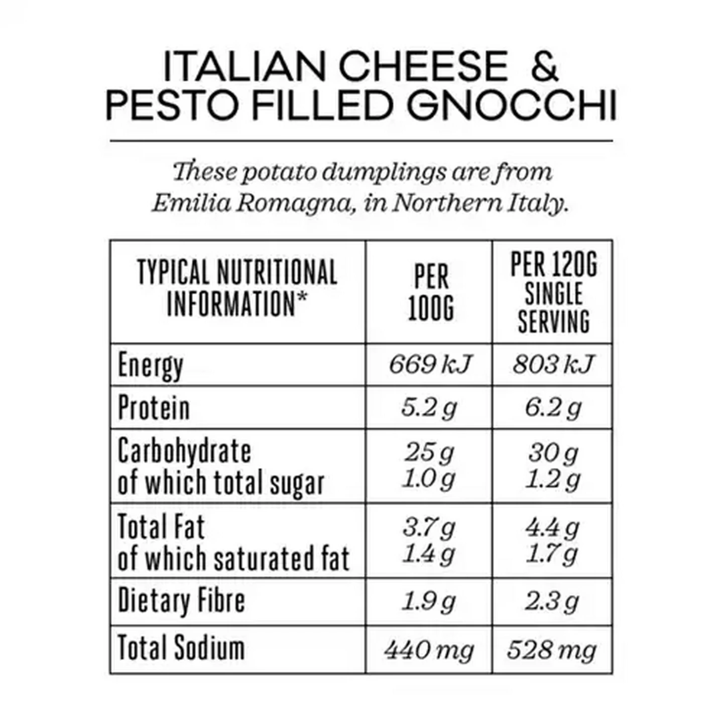 Image of Forage And Feast Italian Cheese & Pesto Filled Gnocchi 400g