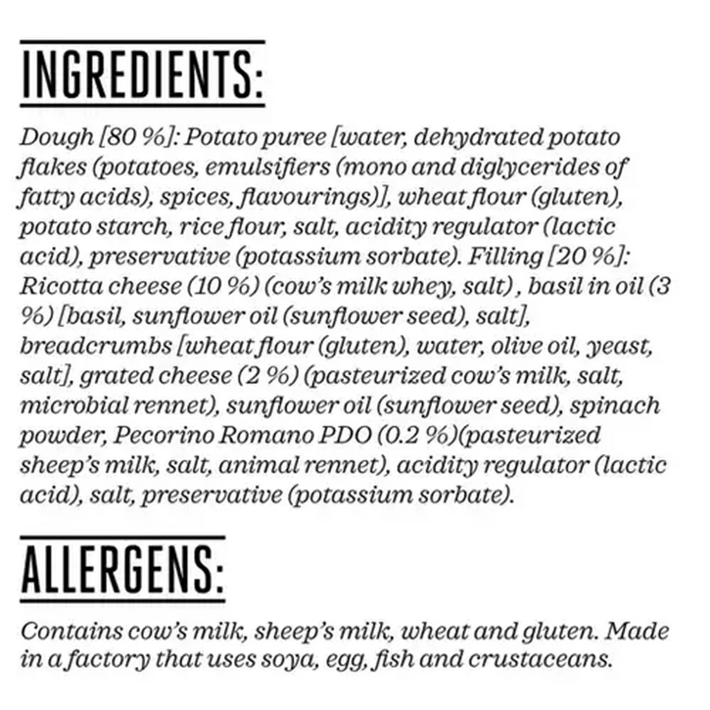 Image of Forage And Feast Italian Cheese & Pesto Filled Gnocchi 400g