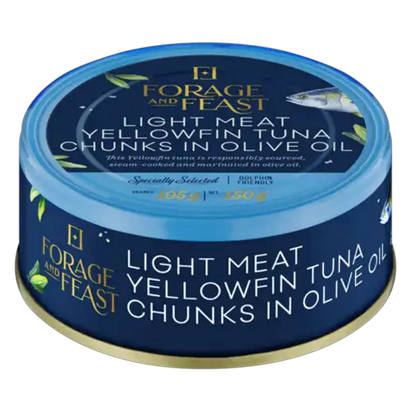 Image of Forage And Feast Light Meat Yellowfin Tuna Chunks in Olive Oil 150g