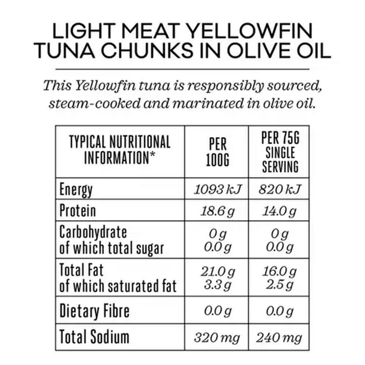 Image of Forage And Feast Light Meat Yellowfin Tuna Chunks in Olive Oil 150g