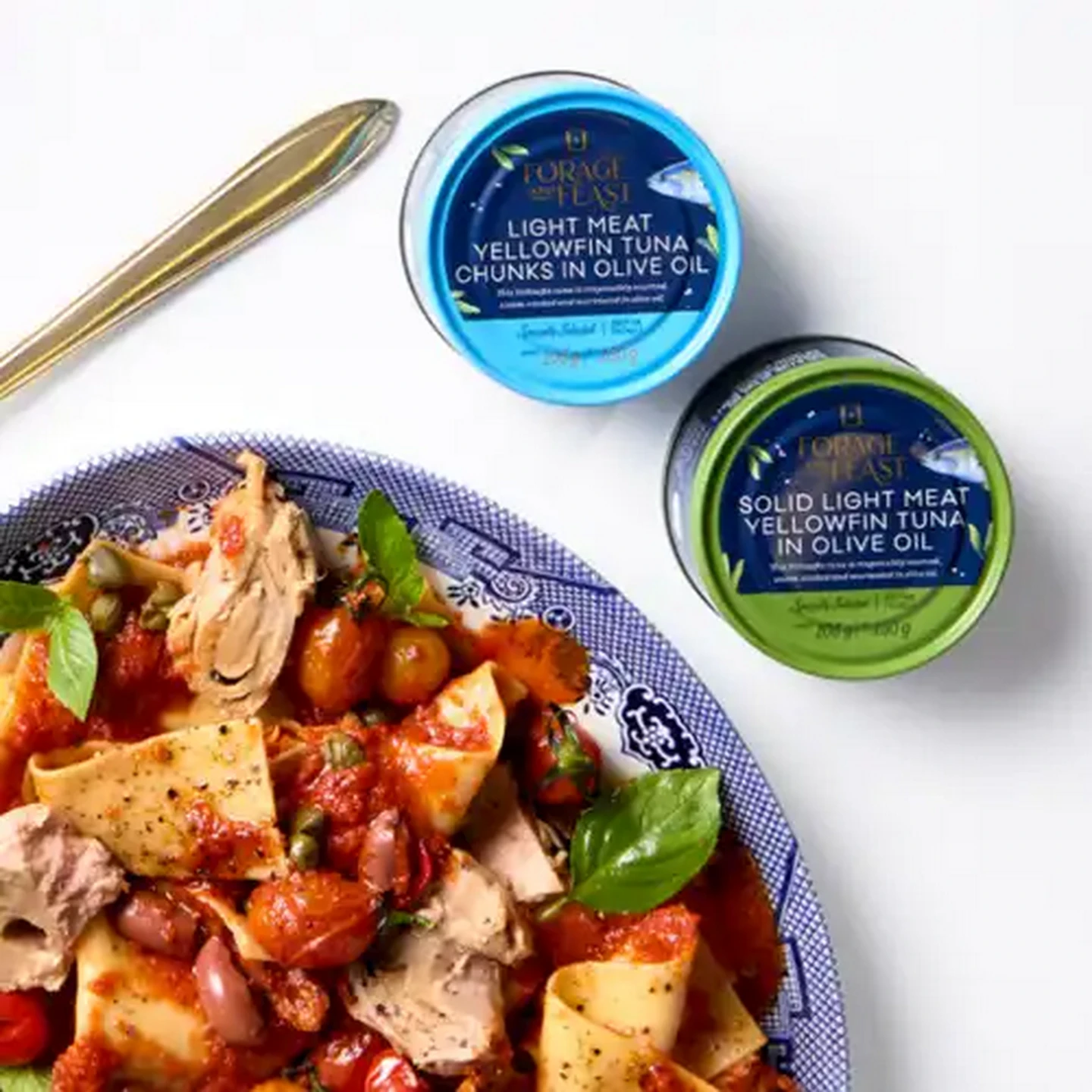 Image of Forage And Feast Solid Light Meat Yellowfin Tuna in Olive Oil 150g