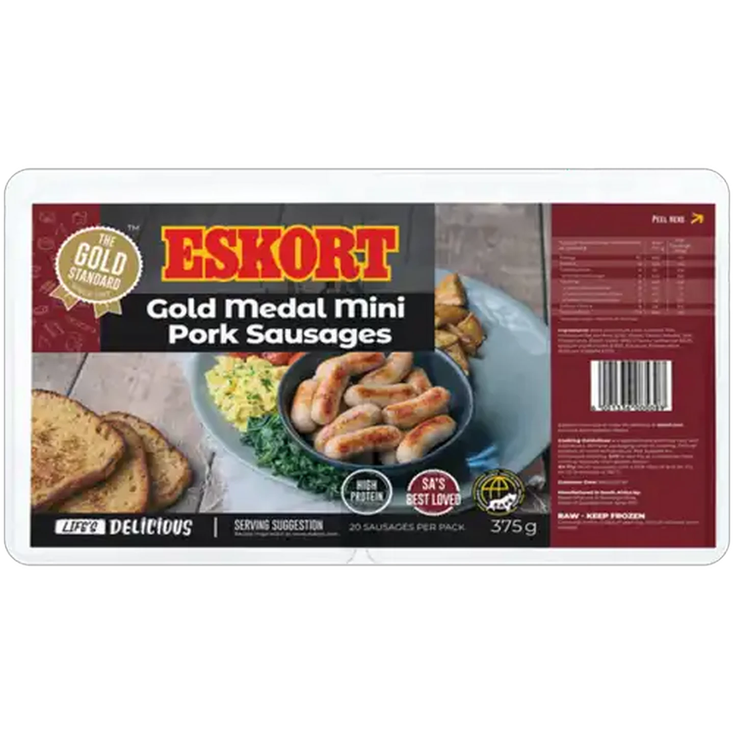 Image of Eskort Frozen Gold Medal Mini Pork Sausages 375g