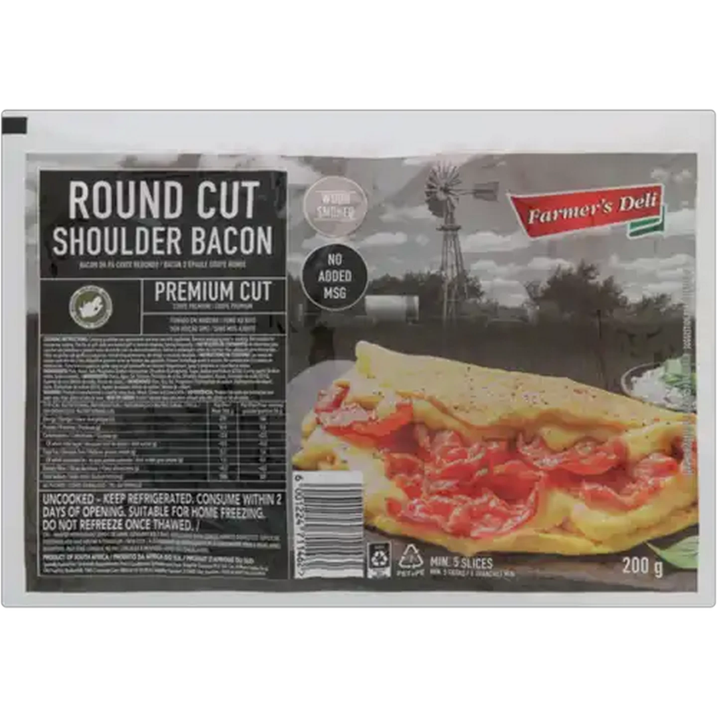 Image of Farmer's Deli Round Cut Shoulder Bacon 200g
