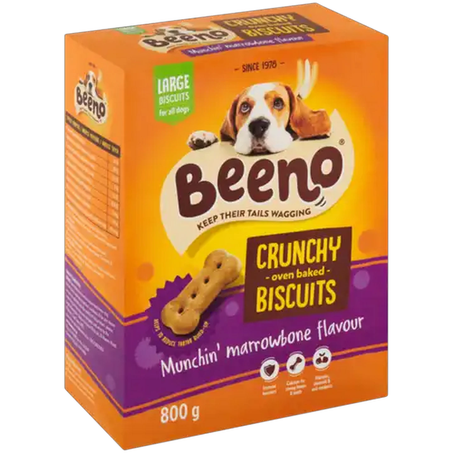 Image of BEENO Large Munchin' Marrowbone Flavour Dog Biscuits 800g