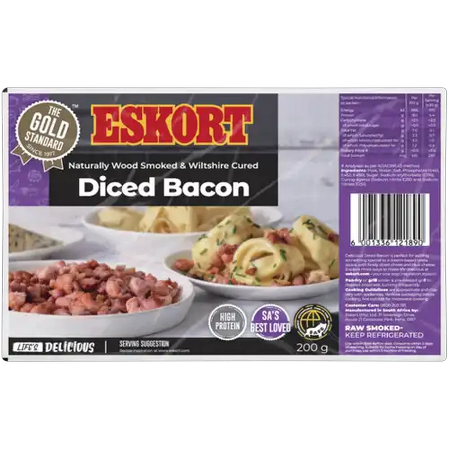 Image of Eskort Wood Smoked Diced Bacon 200g
