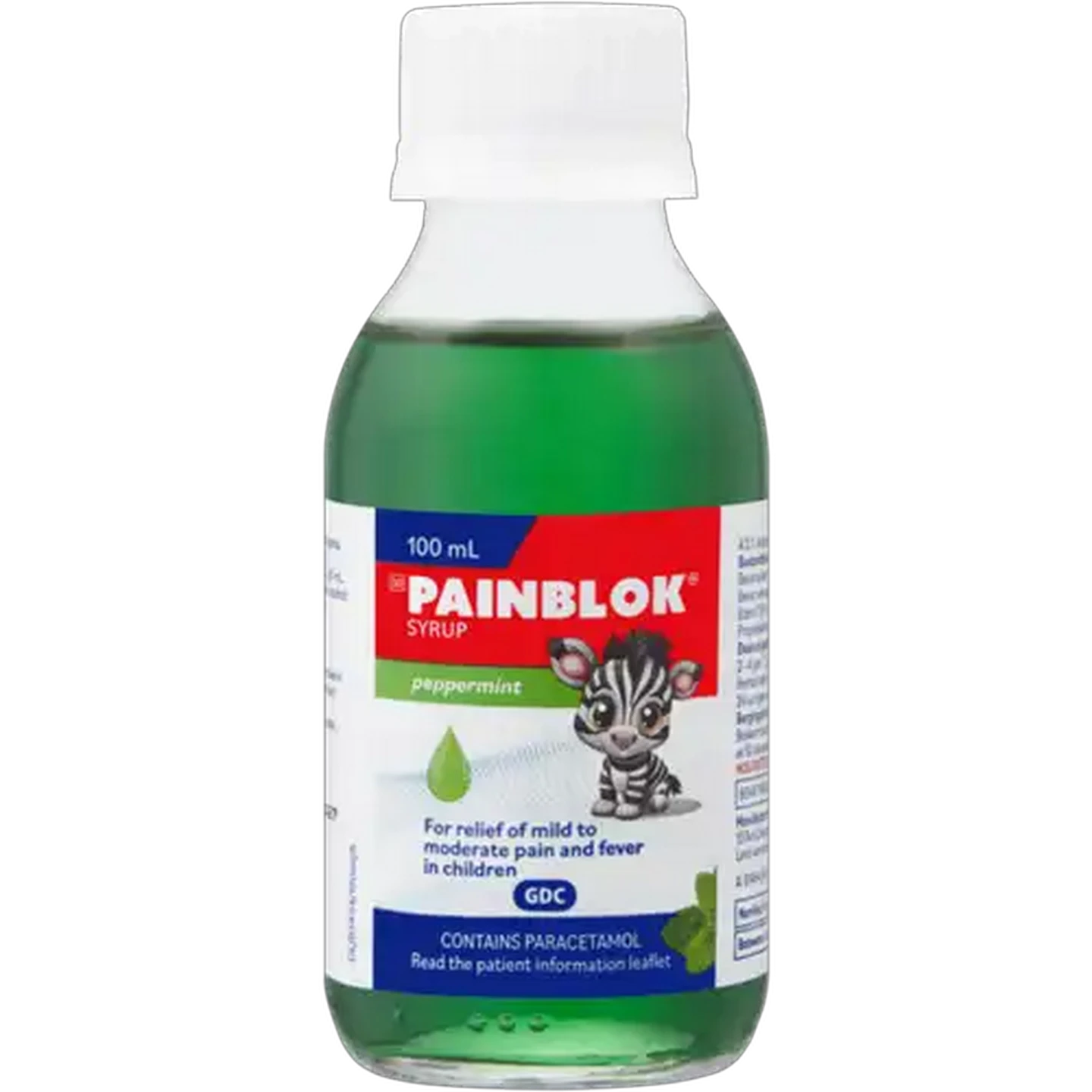 Image of Painblok Peppermint Paediatric Pain & Fever Relief Syrup 100ml