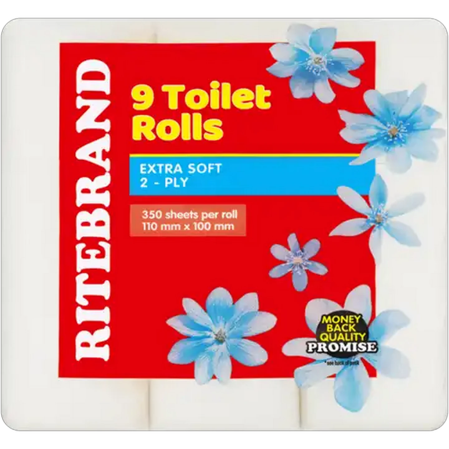 Image of Ritebrand 2 Ply Toilet Rolls 9 Pack