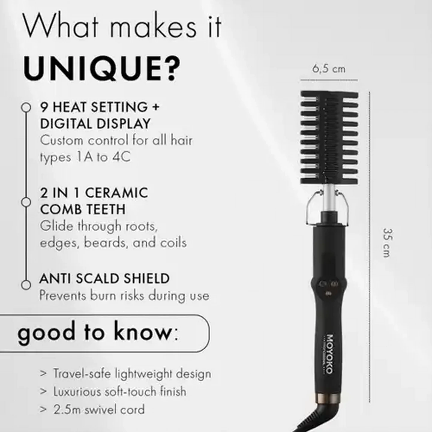 Image of Moyoko Black Luxe Crown Hot Comb