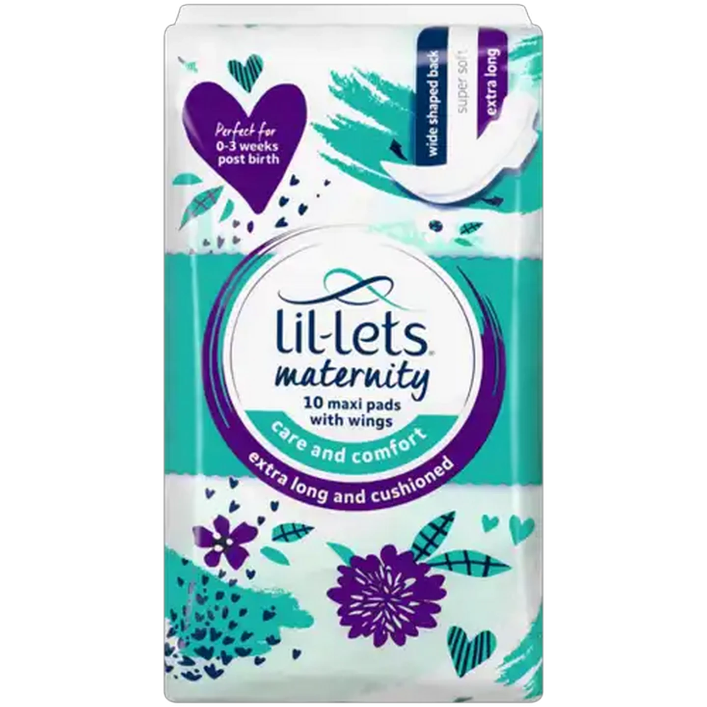 Image of Lil-Lets Maxi Maternity Maxi Pads with Wings 10 Pack