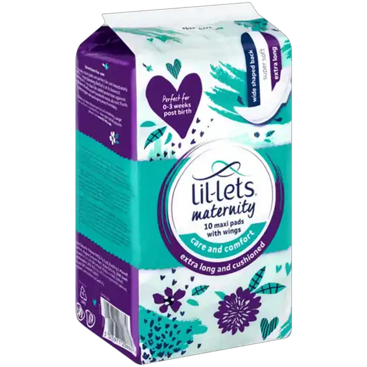 Image of Lil-Lets Maxi Maternity Maxi Pads with Wings 10 Pack