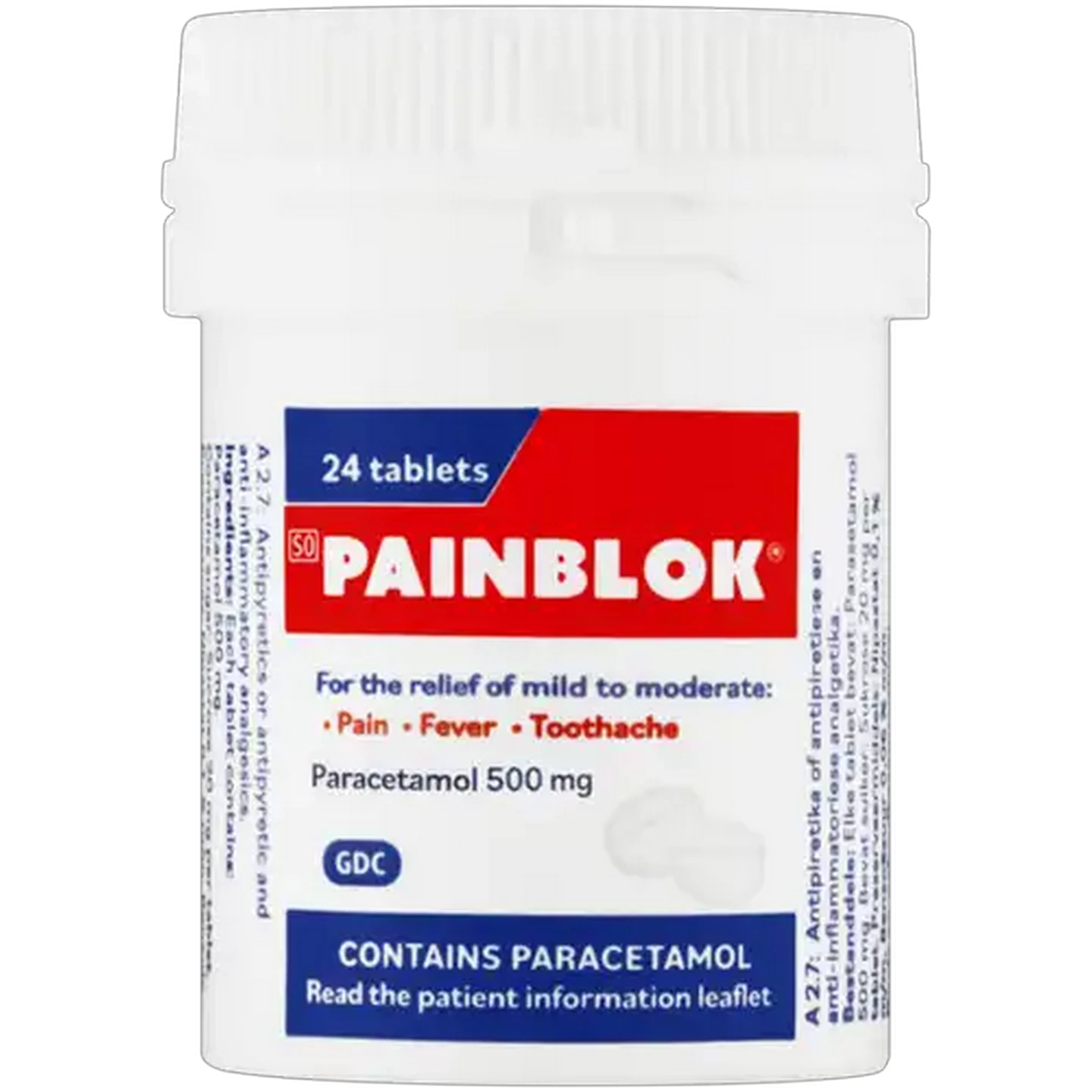 Image of Painblok 500mg Paracetamol Tablets 24 Pack