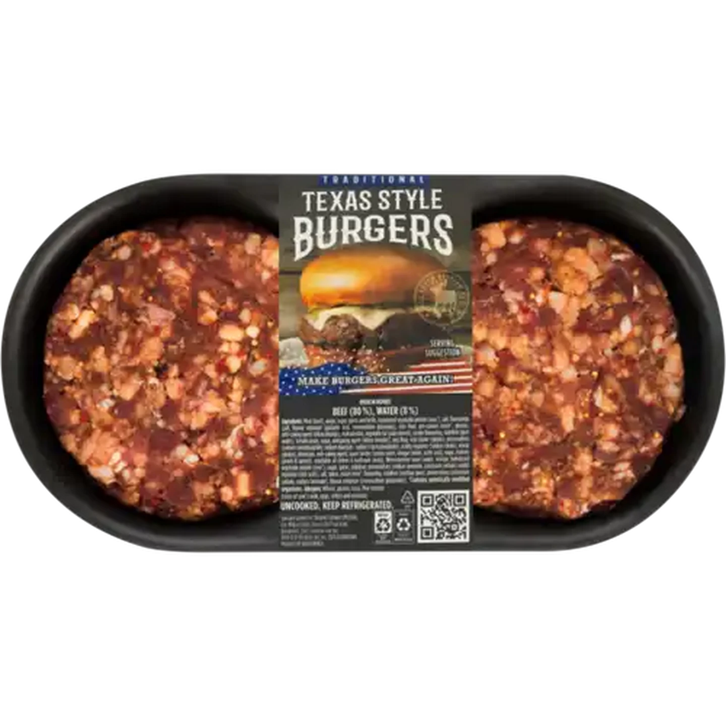 Image of Texas Style Burger Patties Per KG (2 Patties)