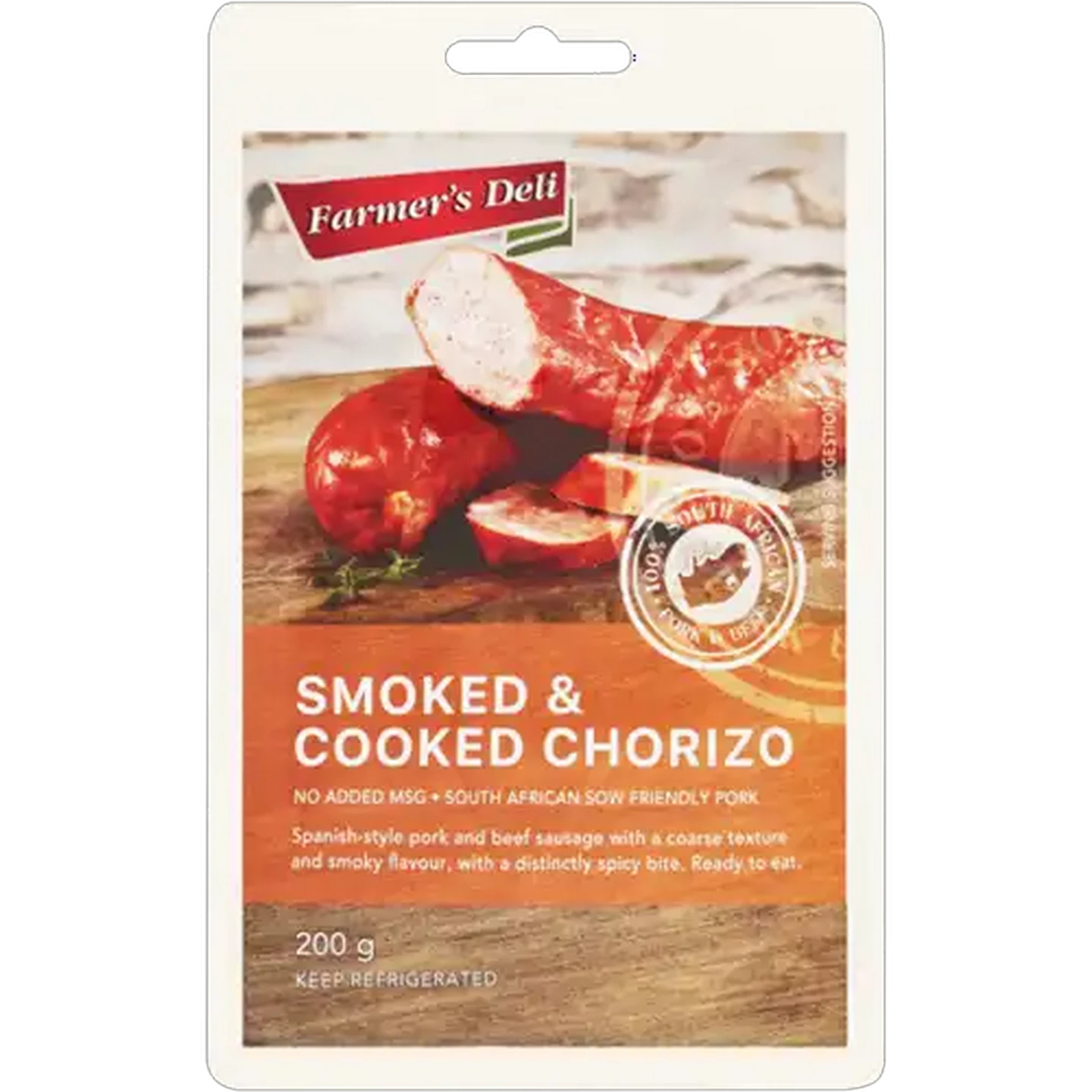 Image of Farmer's Deli Smoked & Cooked Chorizo 200g