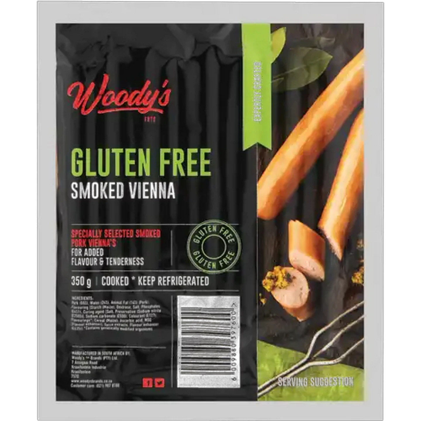 Image of Woody's Gluten Free Smoked Viennas 350g