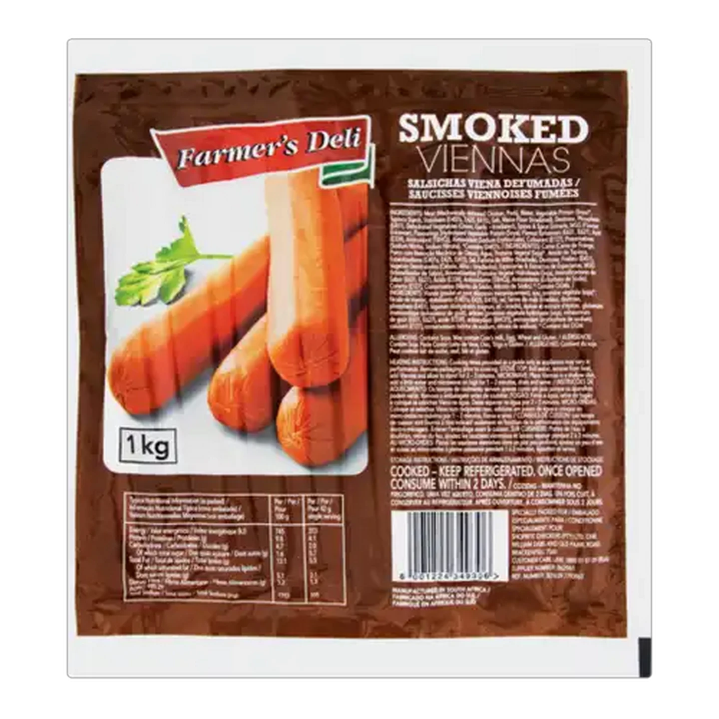Image of Farmer's Deli Smoked Viennas 1kg