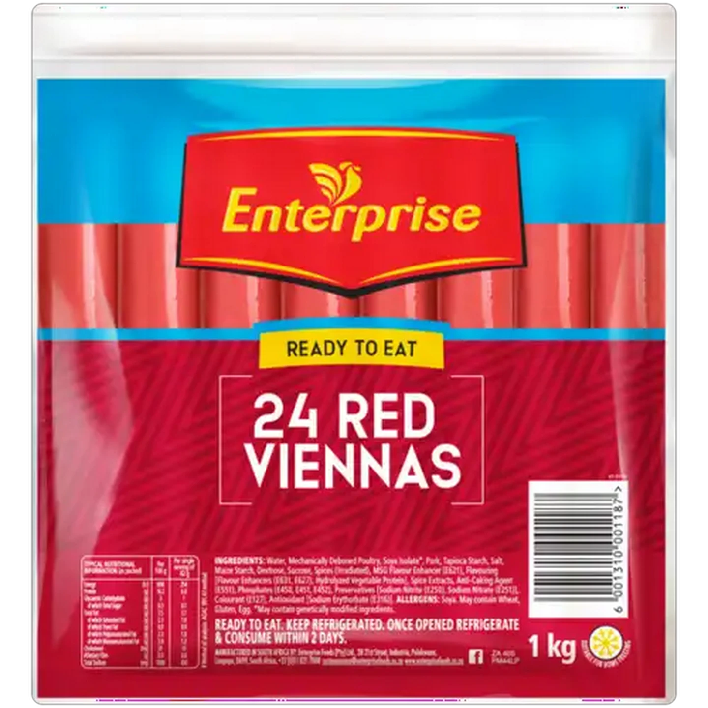 Image of Enterprise Ready To Eat Red Viennas 24 Pack