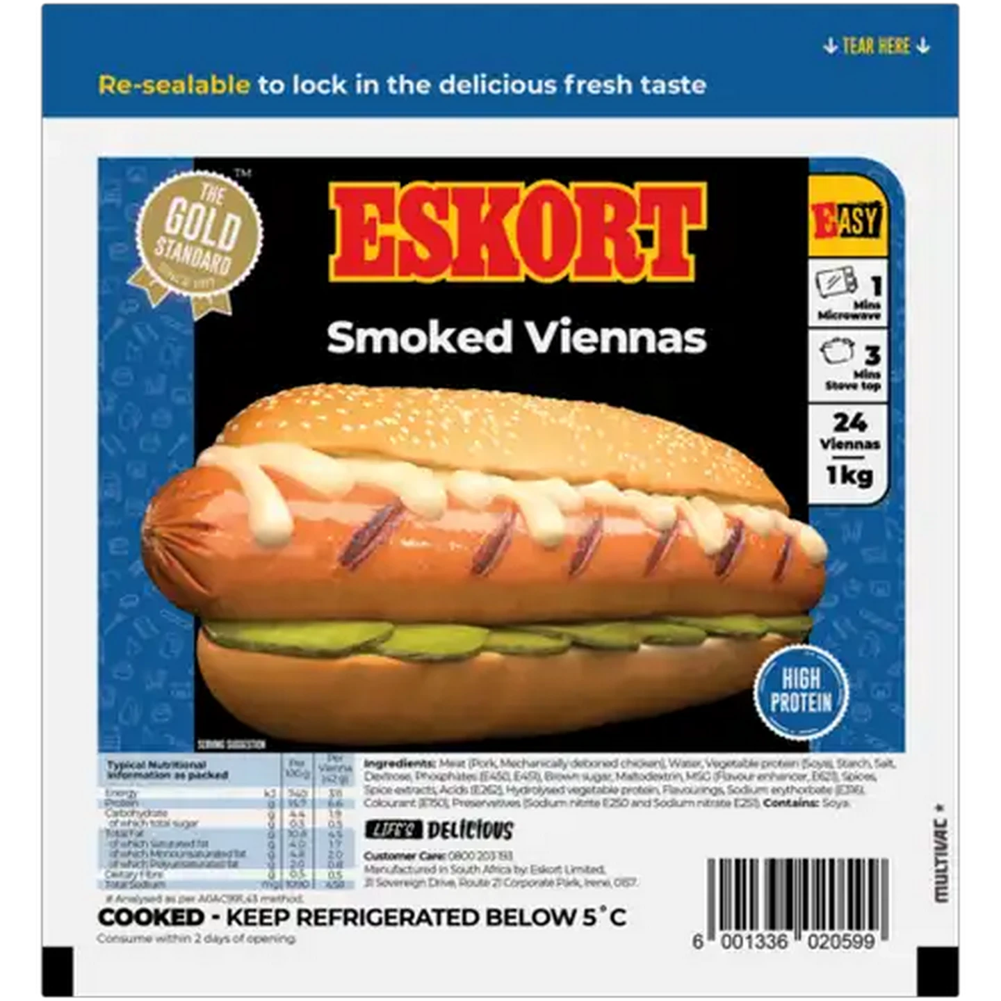 Image of Eskort Smoked Viennas 1kg