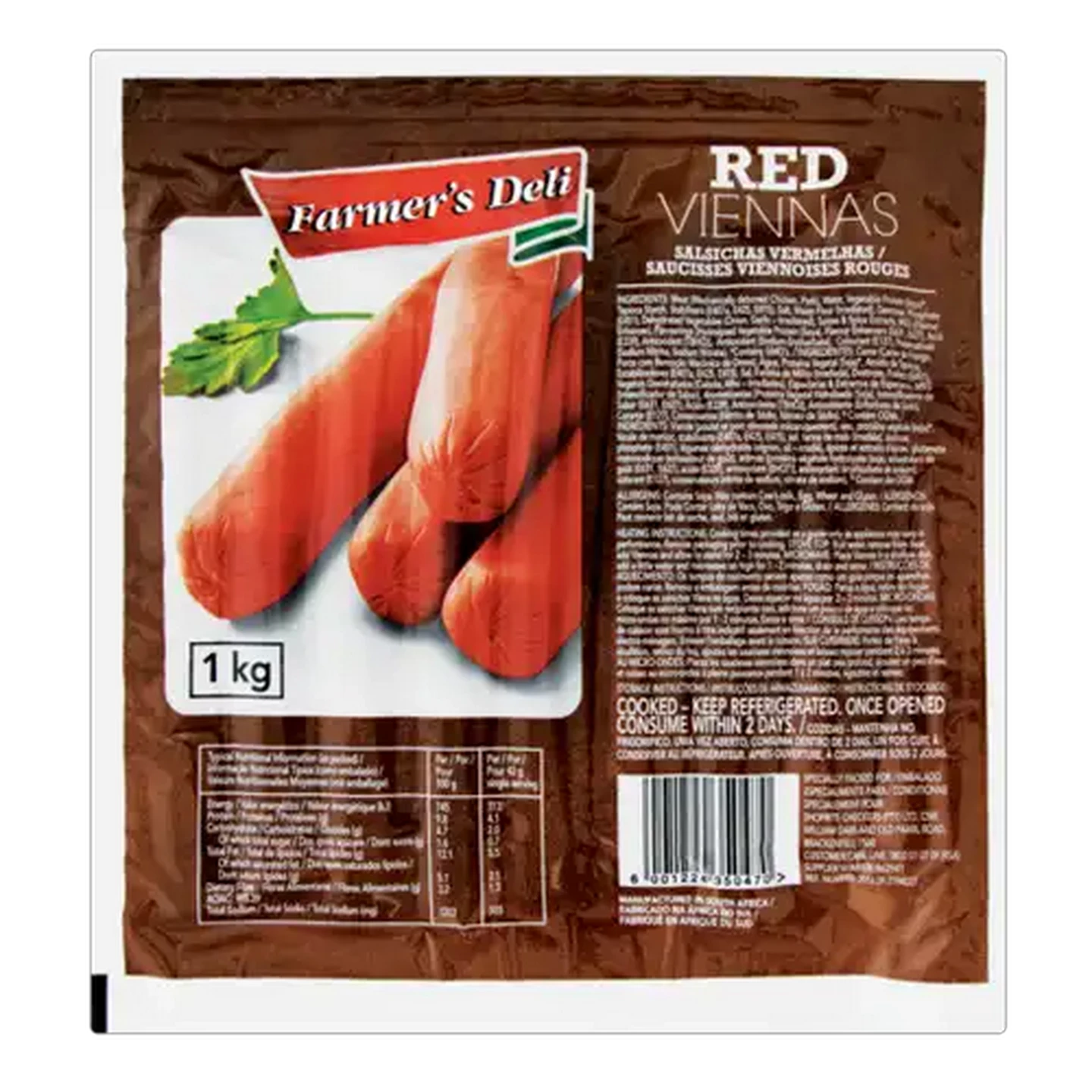 Image of Farmer's Deli Red Viennas Pack 1kg