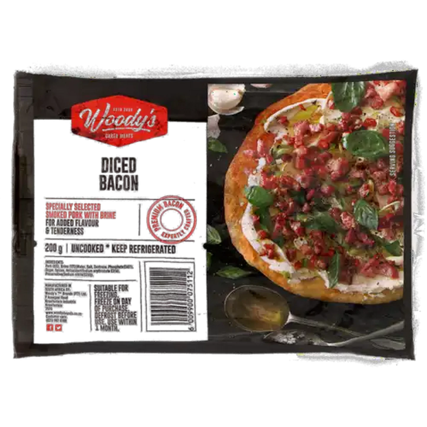 Image of Woody's Diced Bacon 200g