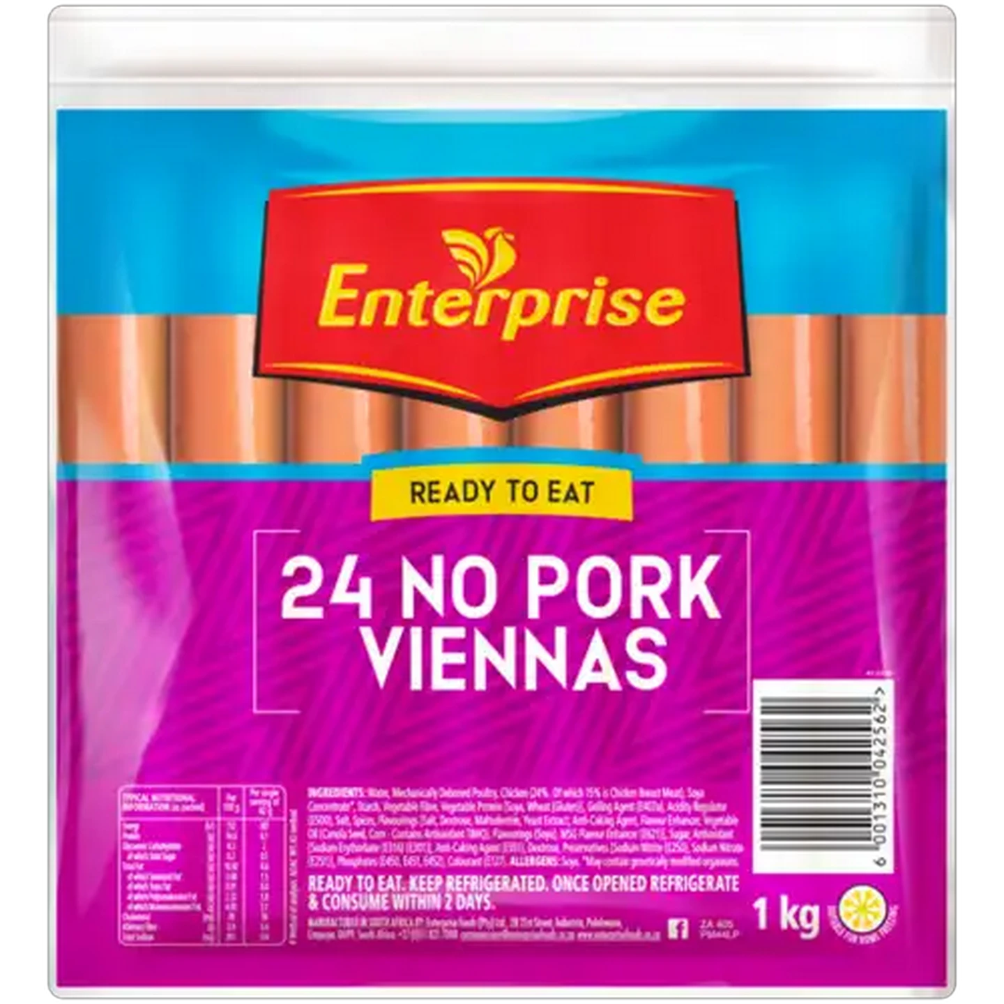 Image of Enterprise Ready To Eat No Pork Viennas 24 Pack