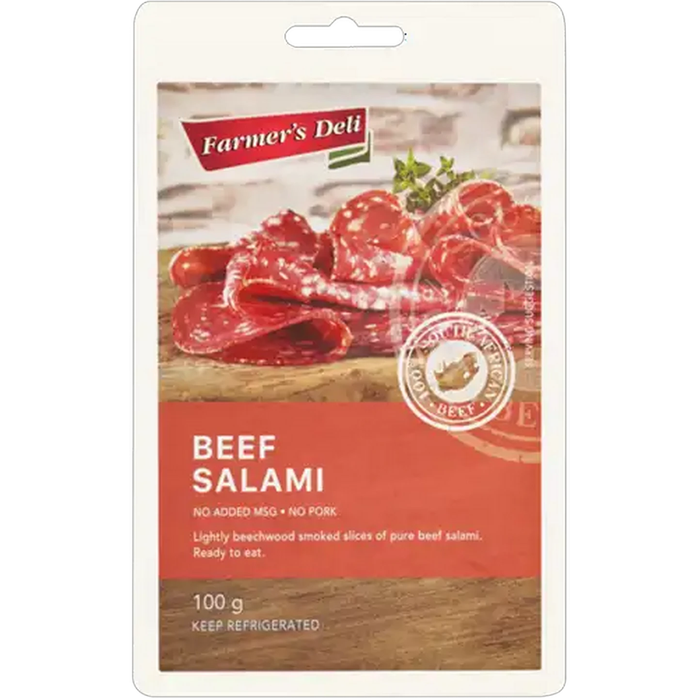 Image of Farmer's Deli Beef Salami 100g