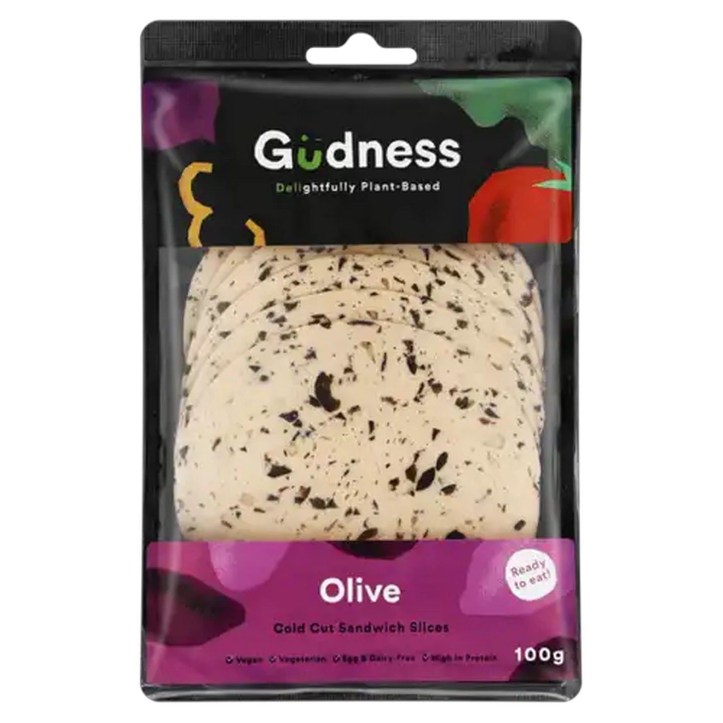 Image of Gudness Olive Plant-Based Cold Cut Sandwich Slices 100g